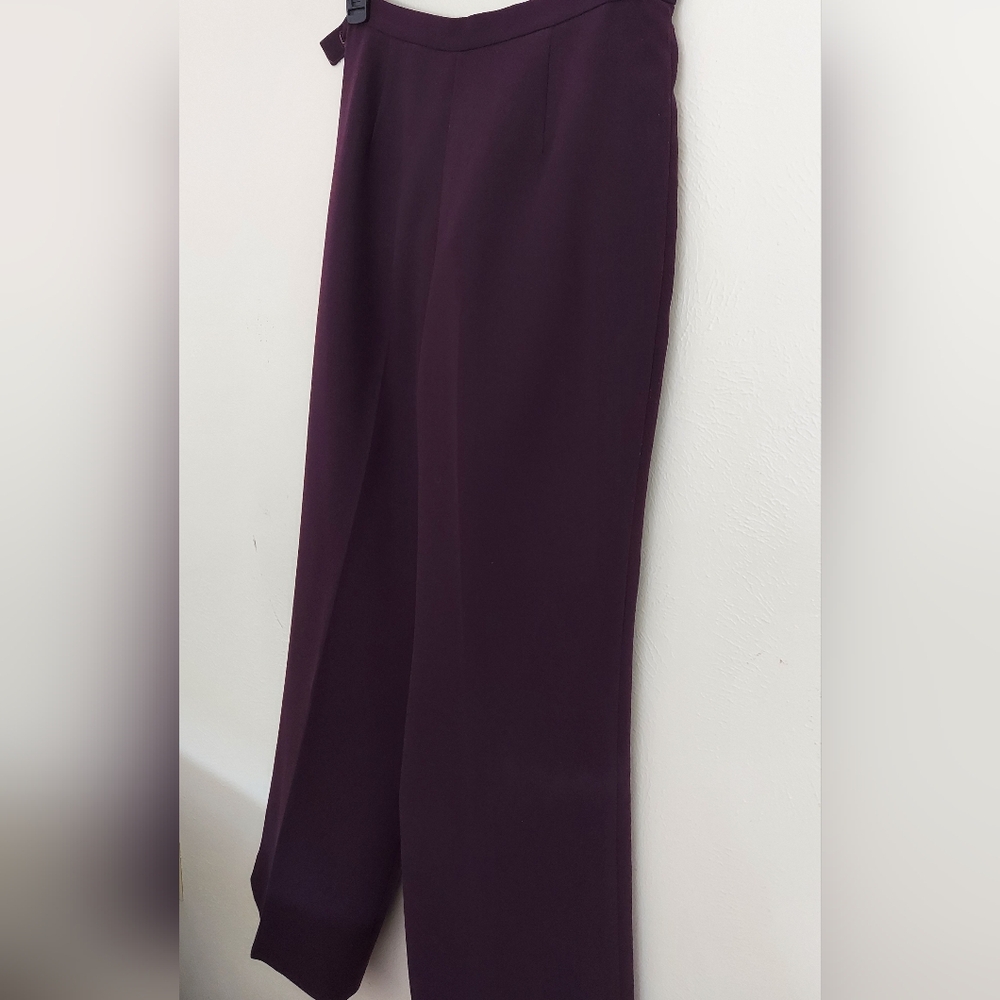 Le Suit Women's Wide-Leg Pants in Plum